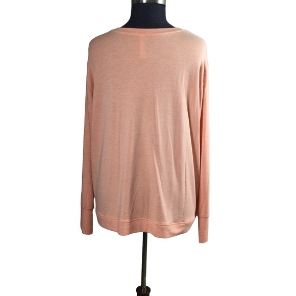 Athleta V Neck Sunrise Sweatshirt in Beach Peach Heather Plus Size 2X - Picture 13 of 14